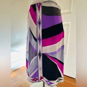 Emilio Pucci Pink and Purple Pencil Skirt Sz 40